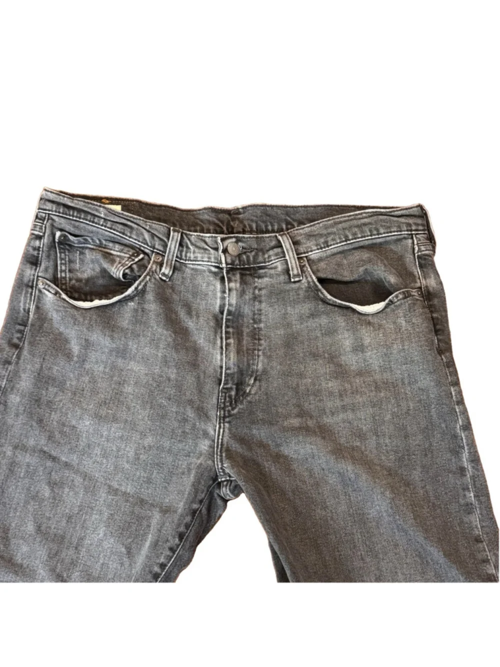 Levi's 502 Mens Regular Tapered Fit Jeans 36X28 Black Wash Denim